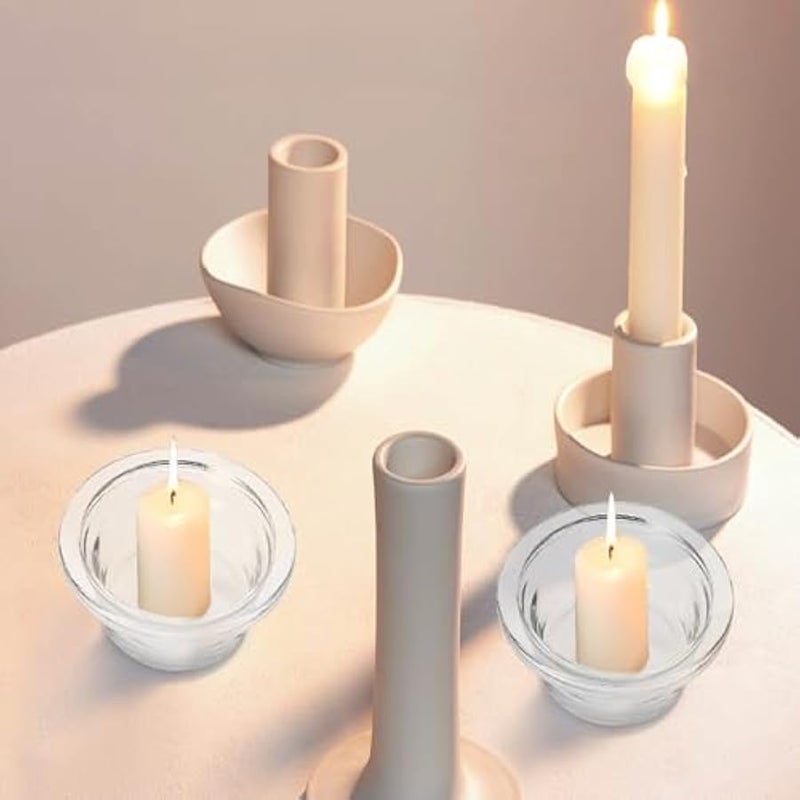 طبق زجاجي للعلاج العطري من توبرفن، وعاء تسخين للشمع، طبق بديل لتسخين زيت الشمع، طبق تذويب الشمع للمصباح، طبق تسخين زيت الشمع، صينية تسخين الشمع، صواني شمع - Image 3